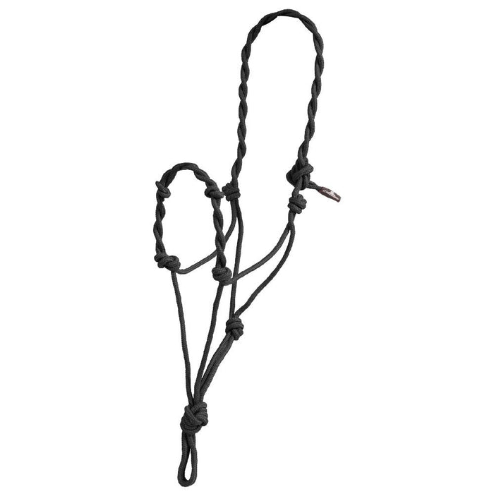 Twisted Nose Rope Halter Tack - Halters & Leads Mustang Black