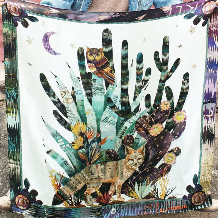 Fringe Scarves "Land of Kit & Fox" Long Wild Rag ACCESSORIES - Additional Accessories - Wild Rags & Scarves Fringe Scarves
