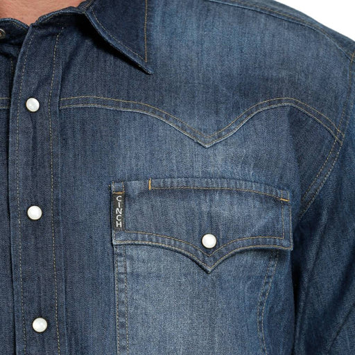 Cinch Men's Western Denim Shirt MEN - Clothing - Shirts - Long Sleeve Cinch