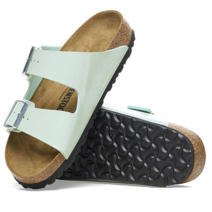 Birkenstock Arizona Birko-Flor - Patent Surf Green WOMEN - Footwear - Sandals Birkenstock