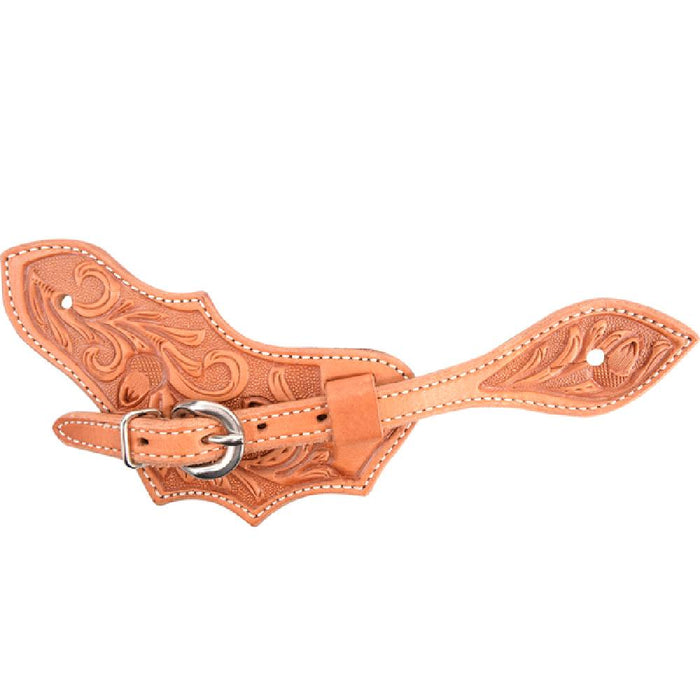 Martin Saddlery Oak Leaf Spur Straps Tack - Spur Straps Martin Saddlery