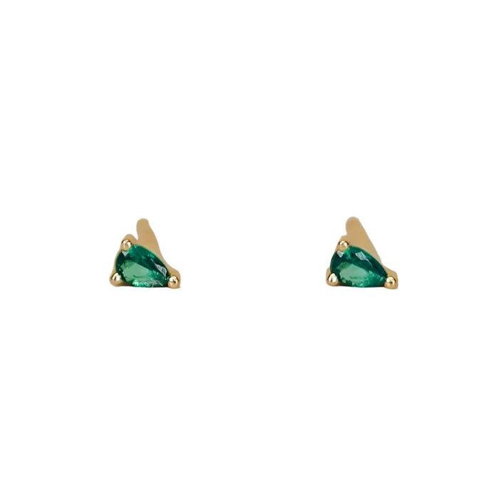 Emerald Teardrop Stud Earring WOMEN - Accessories - Jewelry - Earrings JaxKelly