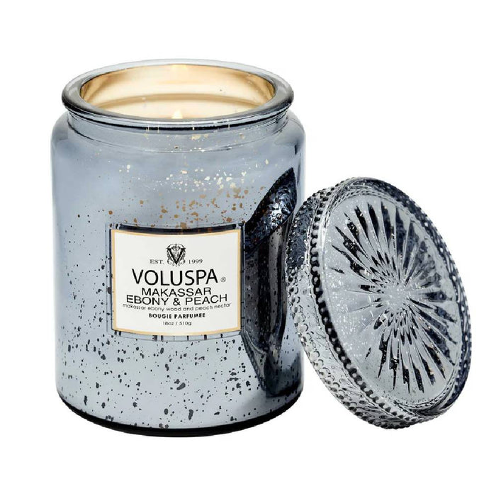 Voluspa Makassar Ebony Peach Speckle Large Jar Candle HOME & GIFTS - Home Decor - Candles + Diffusers Voluspa