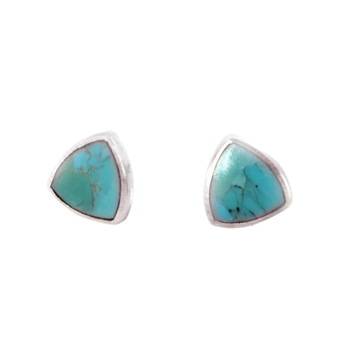 Peyote Bird Designs Large Turquoise Stud Earrings WOMEN - Accessories - Jewelry - Earrings Peyote Bird Designs Triangle