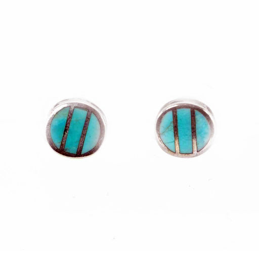 Peyote Bird Designs Large Turquoise Stud Earrings WOMEN - Accessories - Jewelry - Earrings Peyote Bird Designs Stripe Circle