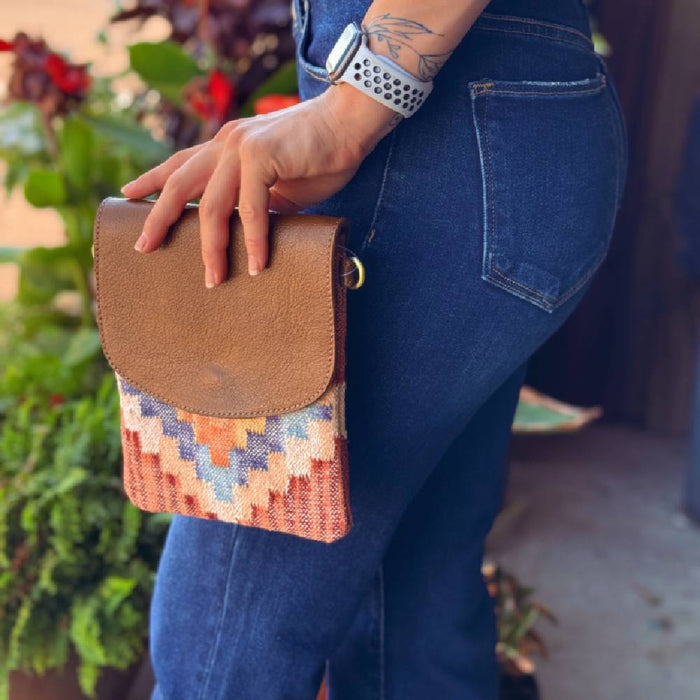 Scout Leather Co. Iris Aztec Woven & Leather Crossbody WOMEN - Accessories - Handbags - Crossbody bags Scout Leather Goods