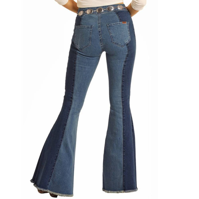 * Rock & Roll Denim Women's Two Tone Bell Jeans - FINAL SALE WOMEN - Clothing - Jeans Panhandle