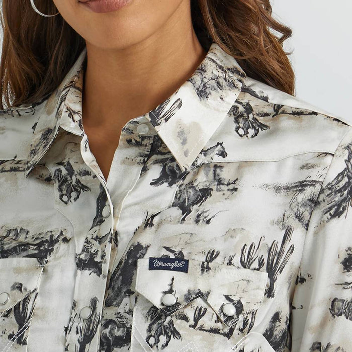 Wrangler Women's Bucking Cowboy Shirt WOMEN - Clothing - Tops - Long Sleeved Wrangler