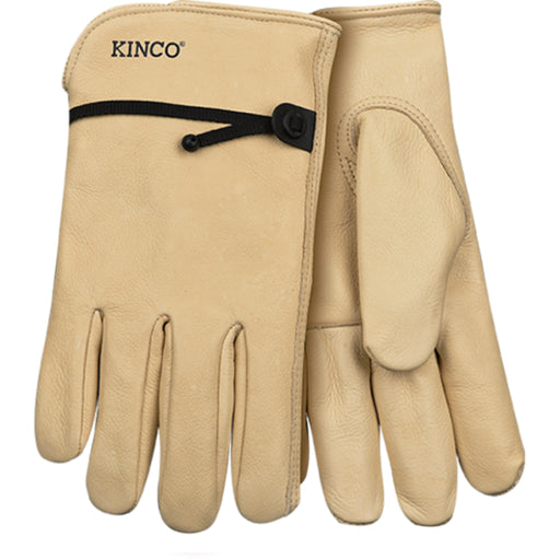 Kinco Grain Cowhide Driver w/ Pull Strap For the Rancher - Gloves Kinco M