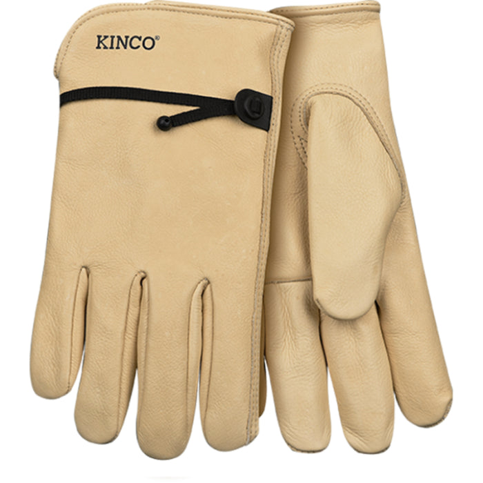 Kinco Grain Cowhide Driver w/ Pull Strap For the Rancher - Gloves Kinco Medium