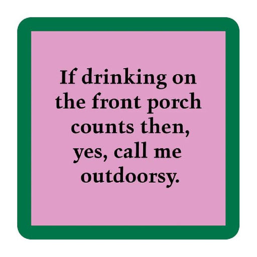 Outdoorsy Coaster HOME & GIFTS - Gifts Drinks On Me