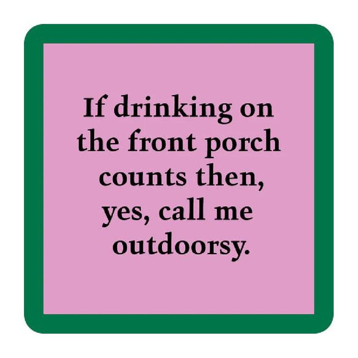 Outdoorsy Coaster HOME & GIFTS - Gifts Drinks On Me