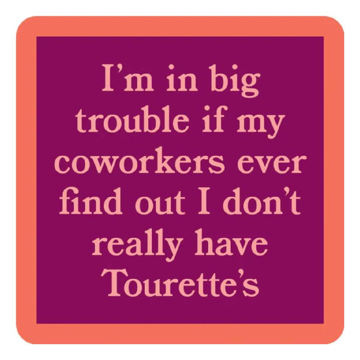 Tourettes Coaster HOME & GIFTS - Gifts Drinks On Me