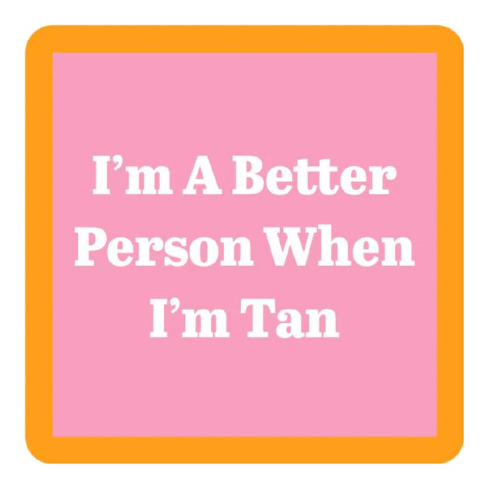 "Beach Tan" Coaster HOME & GIFTS - Gifts Drinks On Me