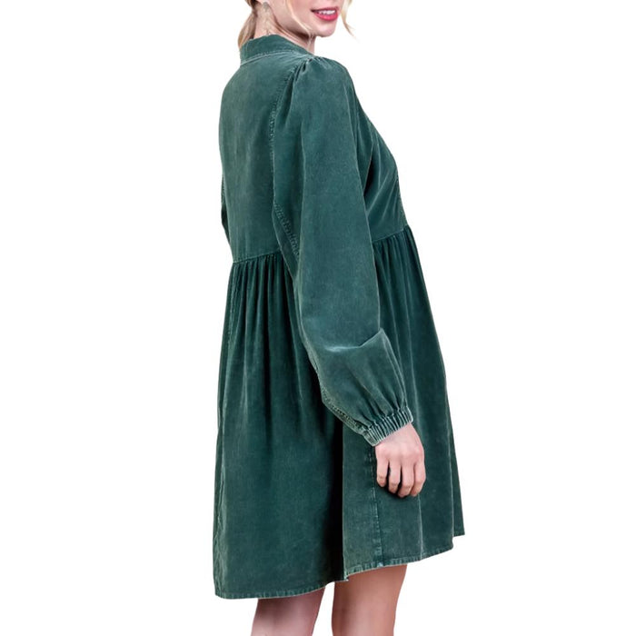 Washed Cotton Babydoll Dress WOMEN - Clothing - Dresses Jodifl