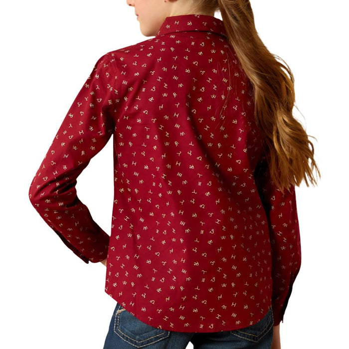 Ariat Girl's Cattle Brand Ranch Shirt KIDS - Girls - Clothing - Tops - Long Sleeve Tops Ariat Clothing