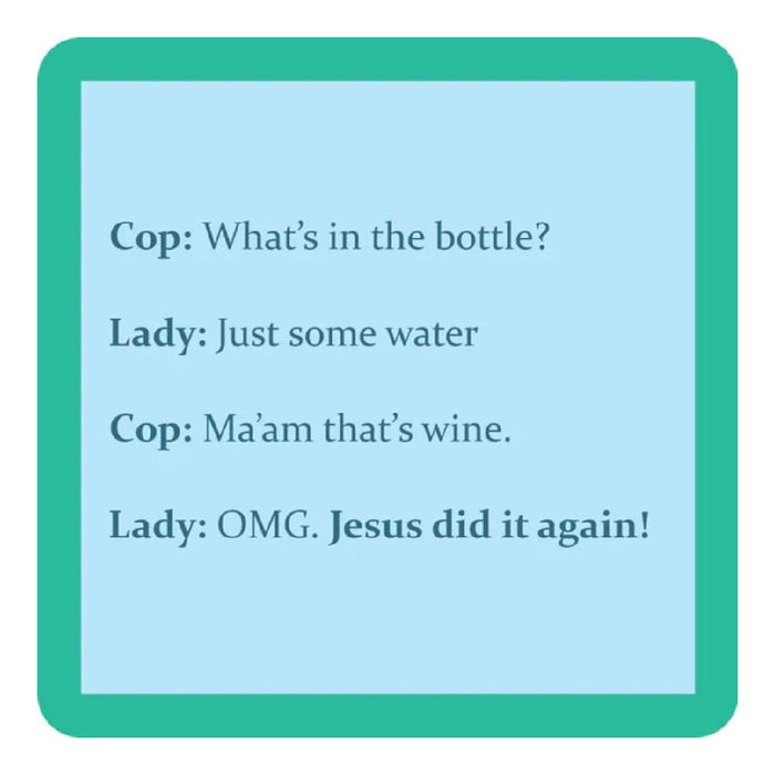 Jesus Coaster HOME & GIFTS - Gifts Drinks On Me