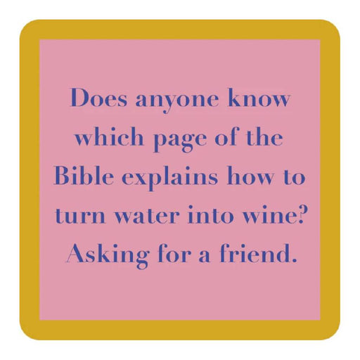 Bible Coaster HOME & GIFTS - Gifts Drinks On Me