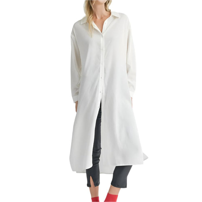 Spencer Long Button Down Shirt - FINAL SALE WOMEN - Clothing - Tops - Long Sleeved Sadie & Sage