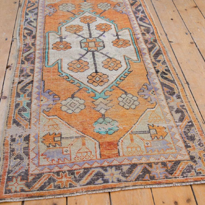 Vintage Distressed Oushak Rug Runner HOME & GIFTS - Home Decor - Decorative Accents Old New House