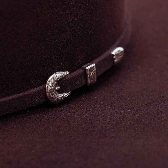 Rodeo King 10X Open Crown Black Cherry Felt Hat HATS - FELT HATS RODEO KING