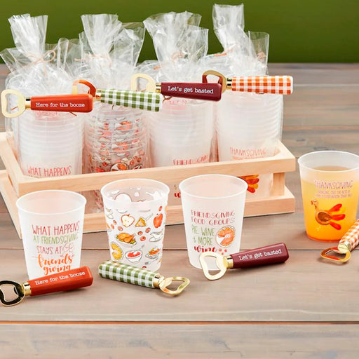 Mud Pie Friendsgiving Party Cup and Opener Set HOME & GIFTS - Home Decor - Seasonal Decor Mud Pie