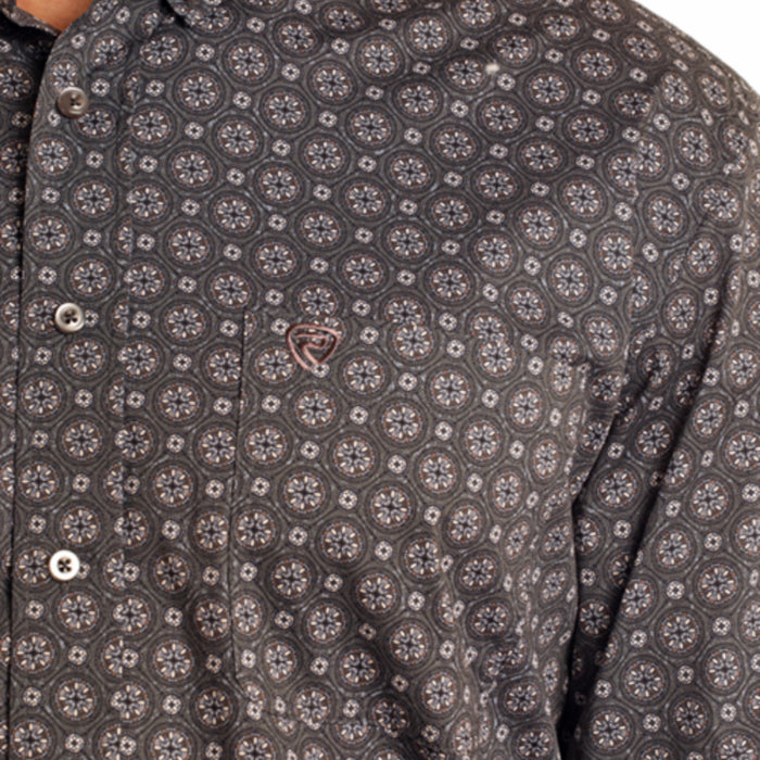 Rock & Roll Denim Men's Medallion Print Shirt MEN - Clothing - Shirts - Long Sleeve Shirts Panhandle