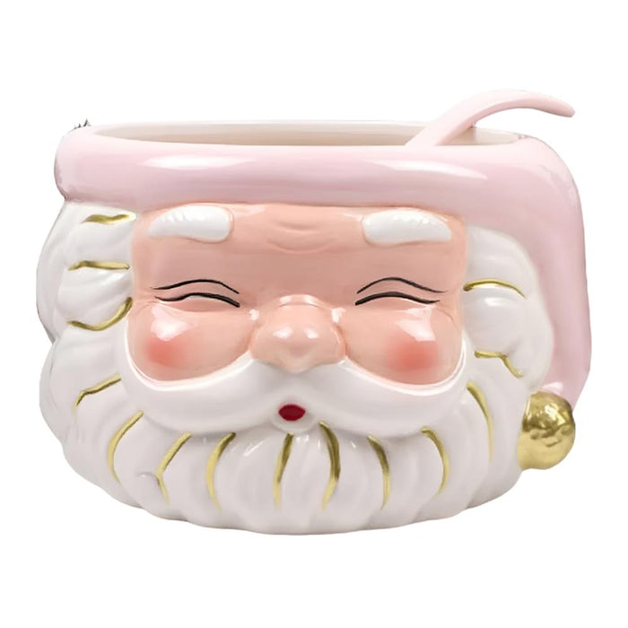 Pink Santa Punch Bowl & Ladle HOME & GIFTS - Home Decor - Seasonal Decor 8 Oak Lane