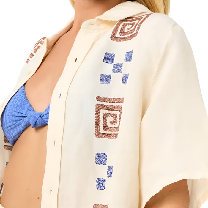 Rip Curl Women's San Carlos Embroidered Shirt WOMEN - Clothing - Tops - Short Sleeved Rip Curl