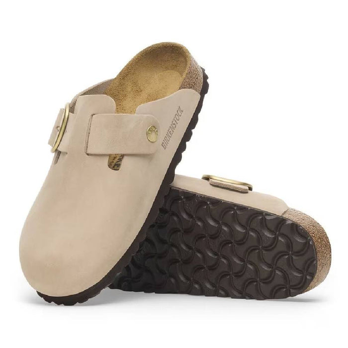 Birkenstock Boston Big Buckle Nubuck - Sandcastle WOMEN - Footwear - Casuals Birkenstock