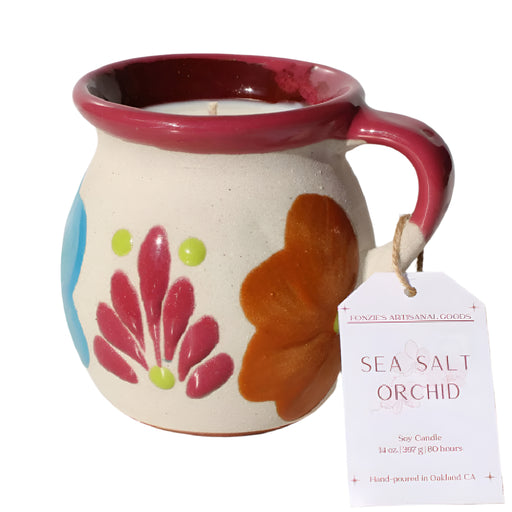 Sea Salt Orchid Jarrito Candle - 14oz HOME & GIFTS - Home Decor - Candles + Diffusers Fonzie's Artisanal Goods
