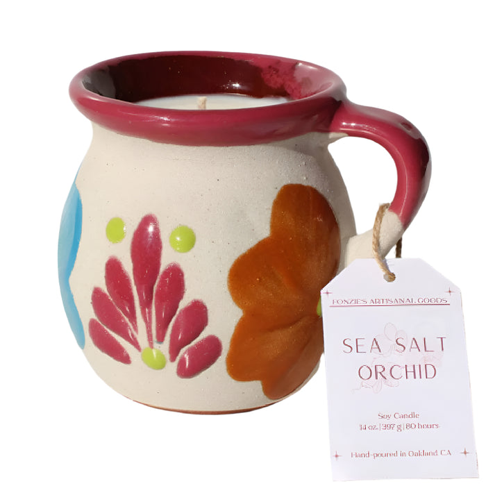 Sea Salt Orchid Jarrito Candle - 14oz HOME & GIFTS - Home Decor - Candles + Diffusers Fonzie's Artisanal Goods