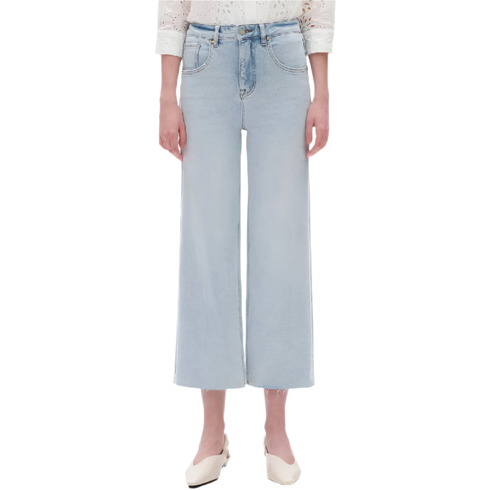 * Bayeas High Rise Wide Leg Raw Hem Jeans - FINAL SALE WOMEN - Clothing - Jeans Bayeas