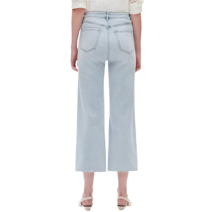* Bayeas High Rise Wide Leg Raw Hem Jeans - FINAL SALE WOMEN - Clothing - Jeans Bayeas