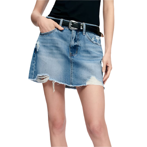 Bayeas Anna Distressed Denim Mini Skirt WOMEN - Clothing - Skirts Bayeas