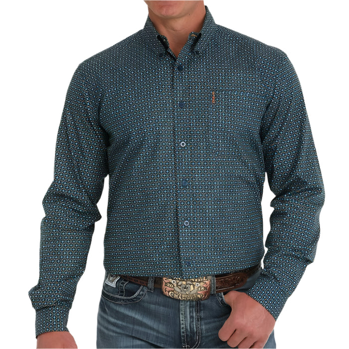 Cinch Men's Modern Fit Geo Print Button Down Shirt MEN - Clothing - Shirts - Long Sleeve Cinch