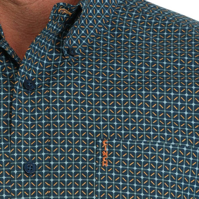 Cinch Men's Modern Fit Geo Print Button Down Shirt MEN - Clothing - Shirts - Long Sleeve Cinch