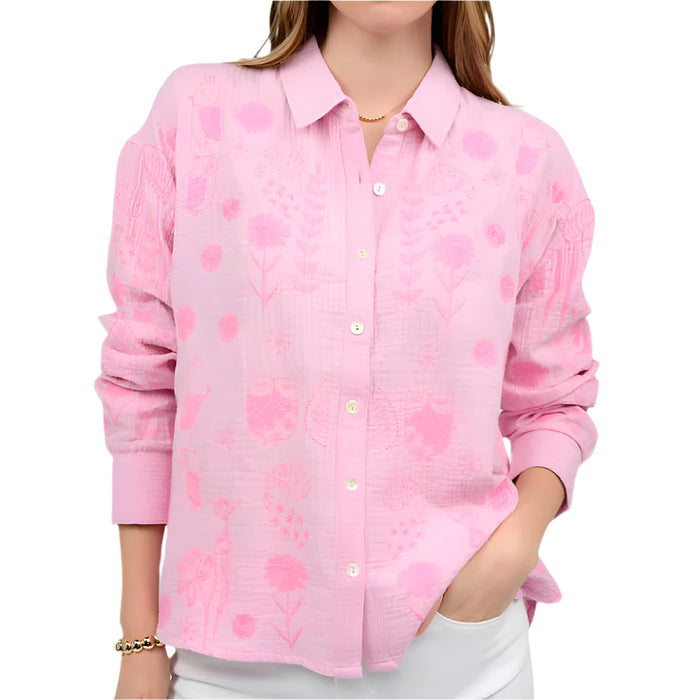 * Ivy Jane Flock of Birds Shacket - FINAL SALE WOMEN - Clothing - Tops - Long Sleeved Ivy Jane