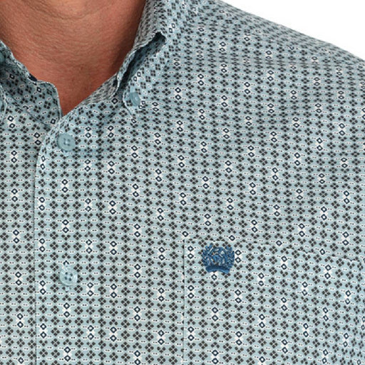 Cinch Men's Geo Print Button Down Shirt MEN - Clothing - Shirts - Short Sleeve Cinch