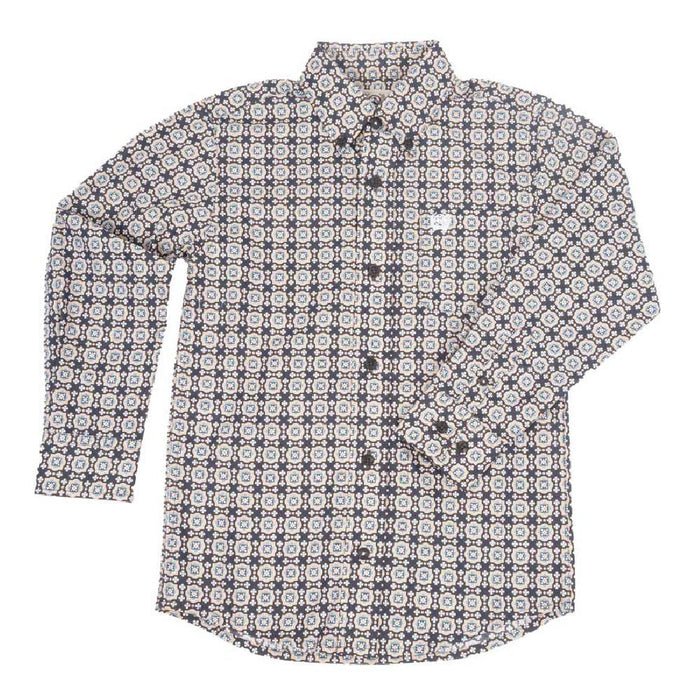 Cinch Boy's Geo Print Button Down Shirt KIDS - Boys - Clothing - Shirts - Long Sleeve Shirts Cinch