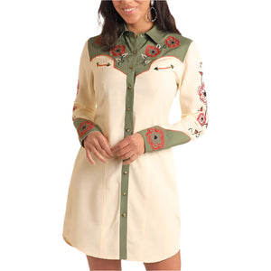 Panhandle Slim Women's Retro Floral Embroidered Shirt Dress WOMEN - Clothing - Dresses Panhandle