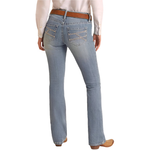Rock & Roll Denim Women's Crossed Embroidery Riding Jeans WOMEN - Clothing - Jeans Panhandle