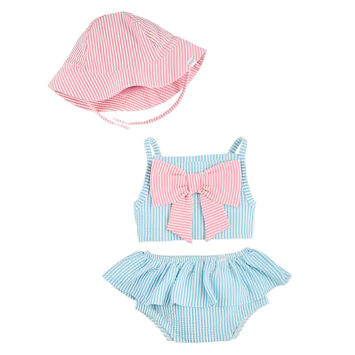 Mud Pie Baby Girl's 3 Piece Seersucker Swimsuit KIDS - Baby - Baby Girl Clothing Mud Pie