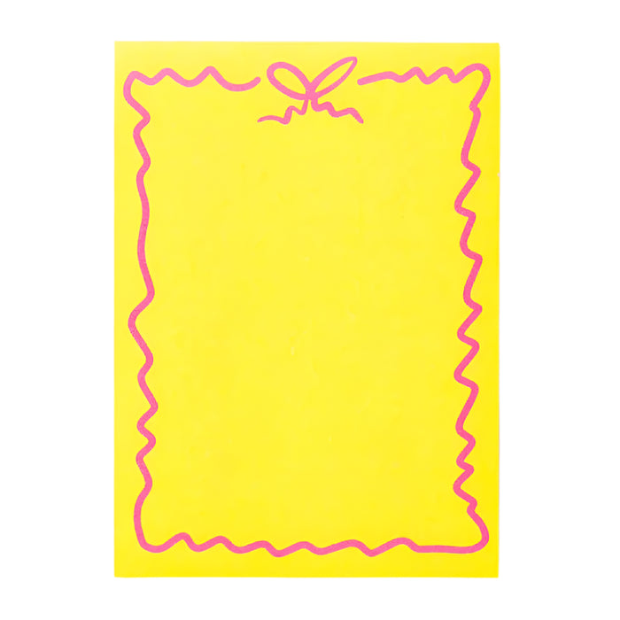 Large Magnetic Notepad - Yellow with Pink Bow HOME & GIFTS - Gifts Taylor Elliott Designs