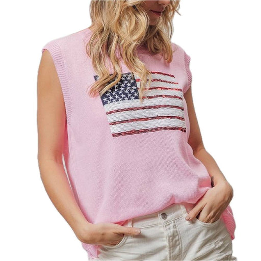 * American Flag Sequins Top - FINAL SALE WOMEN - Clothing - Tops - Sleeveless River Road Clothing Company