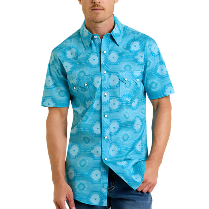 Rock & Roll Denim Men's Pearl Snap Aztec Shirt MEN - Clothing - Shirts - Short Sleeve Panhandle