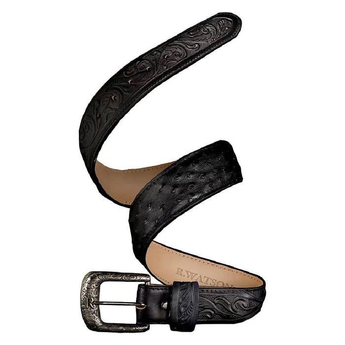 R. Watson Black Full Quill Belt MEN - Accessories - Belts & Suspenders R Watson