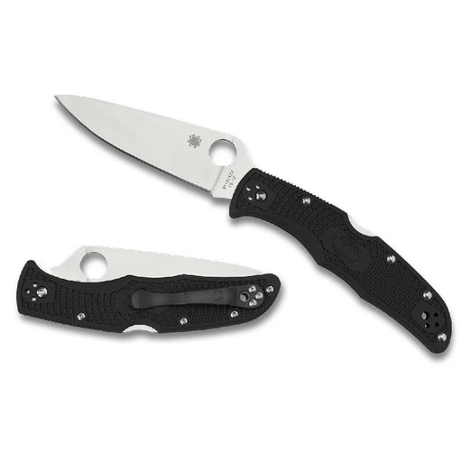 Spyderco Endura 4 Lightweight Black Flat Ground Knives Spyderco