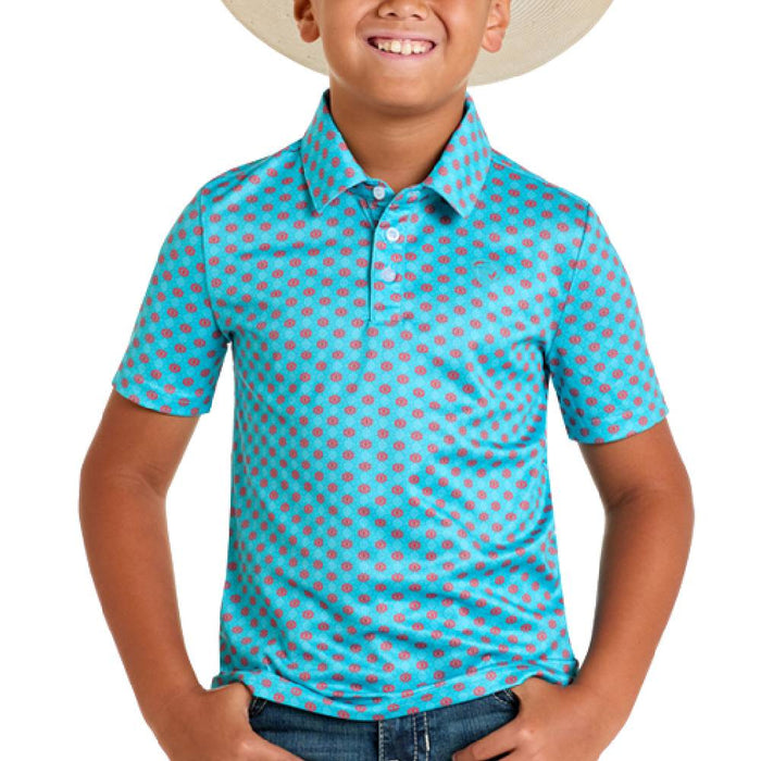 Rock & Roll Denim Boy's Geo Print Polo Shirt KIDS - Boys - Clothing - Shirts - Short Sleeve Shirts Panhandle
