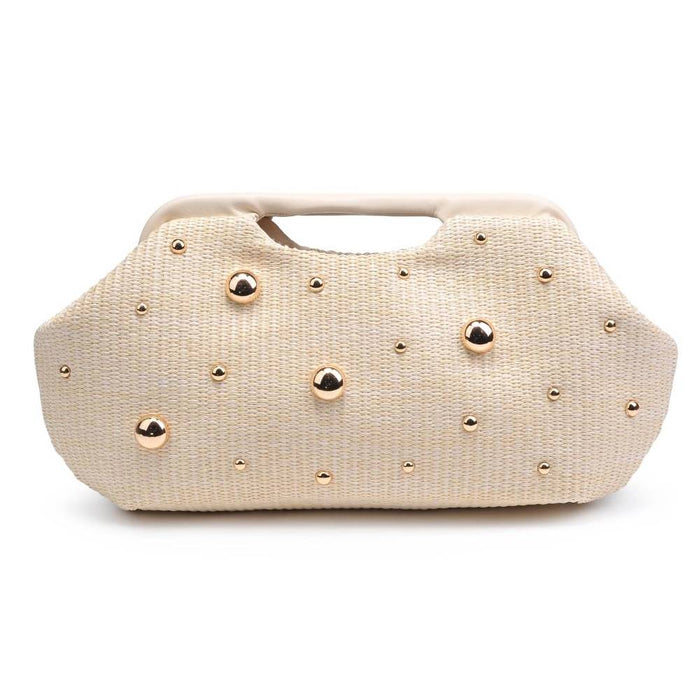 Mallory Studded Clutch - Ivory WOMEN - Accessories - Handbags - Clutches & Pouches Urban Expressions